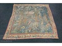 Very large tapestry depicting birds in a landscape with a castle