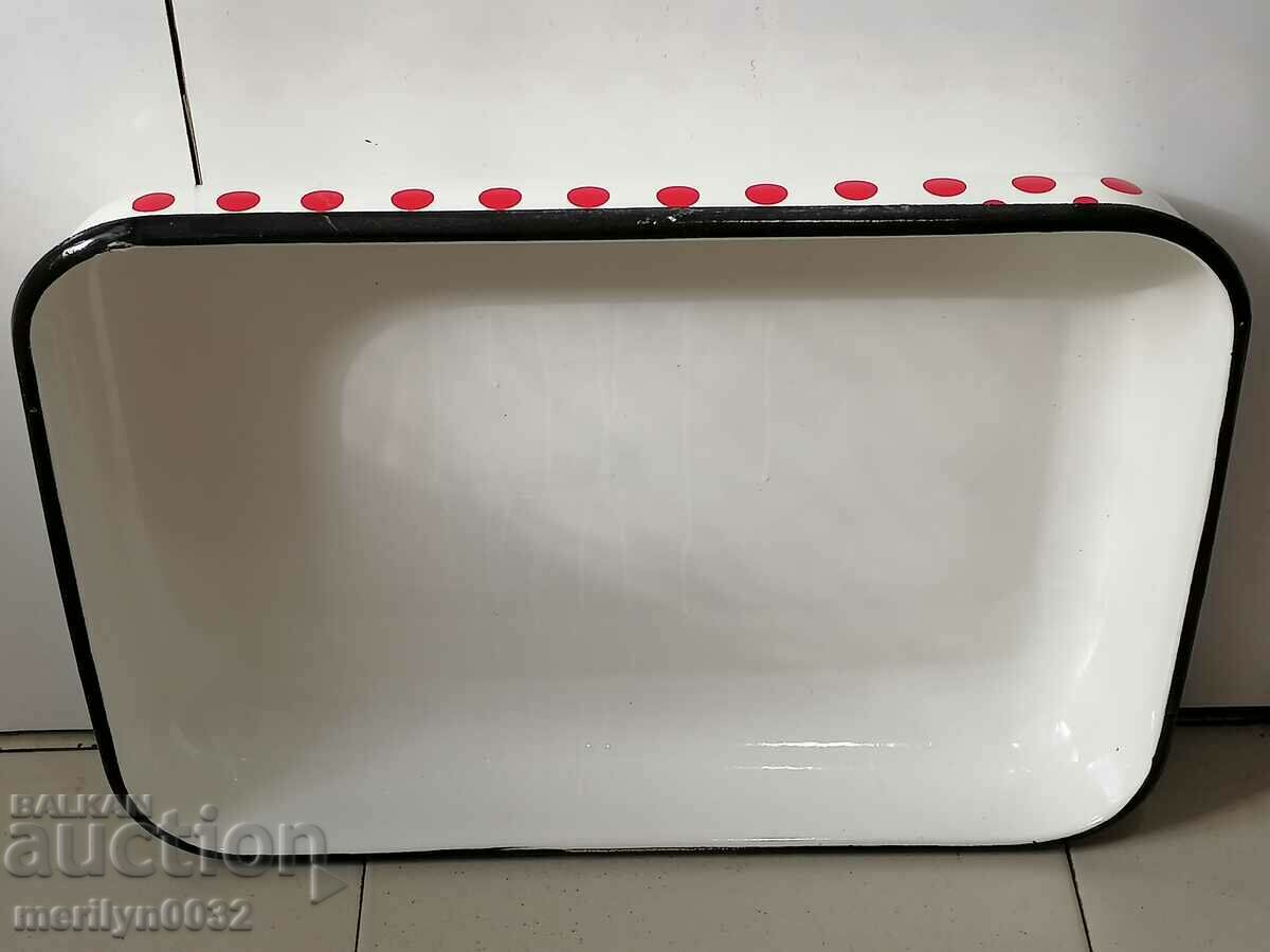 An enameled container, that's a platter with enamel - 6 An enameled container, that's a platter with enamel - 6