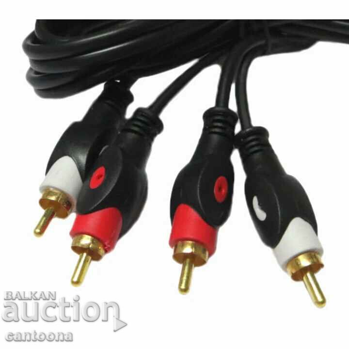 Audio video cable 2xRCA plugs Wireman 2RCA HQ, 10 meters