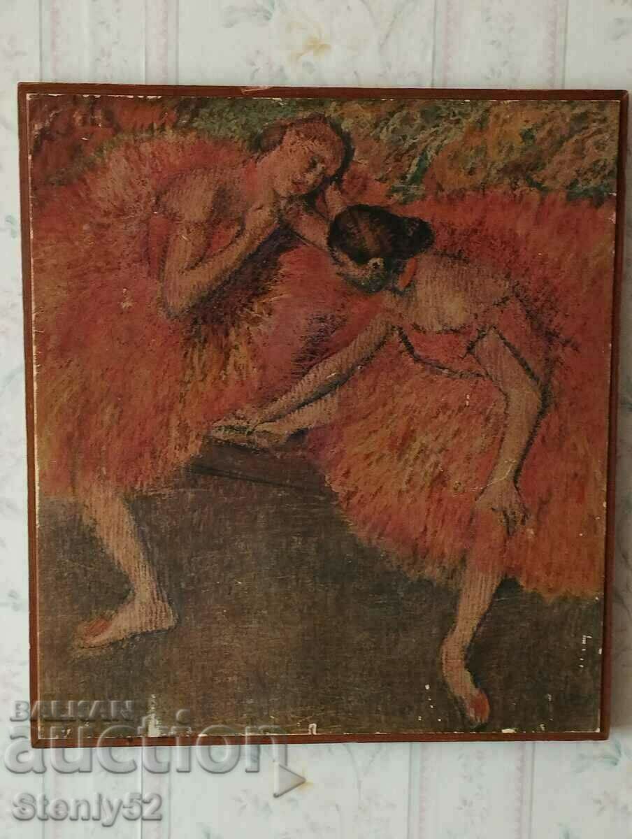 Old painting reproduction lithograph by Edgar Degas