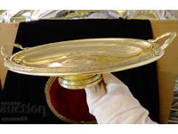Bronze fruit bowl, platter Guido Galbiati
