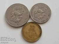 lot rar 3 monede franceze Afar și Isa