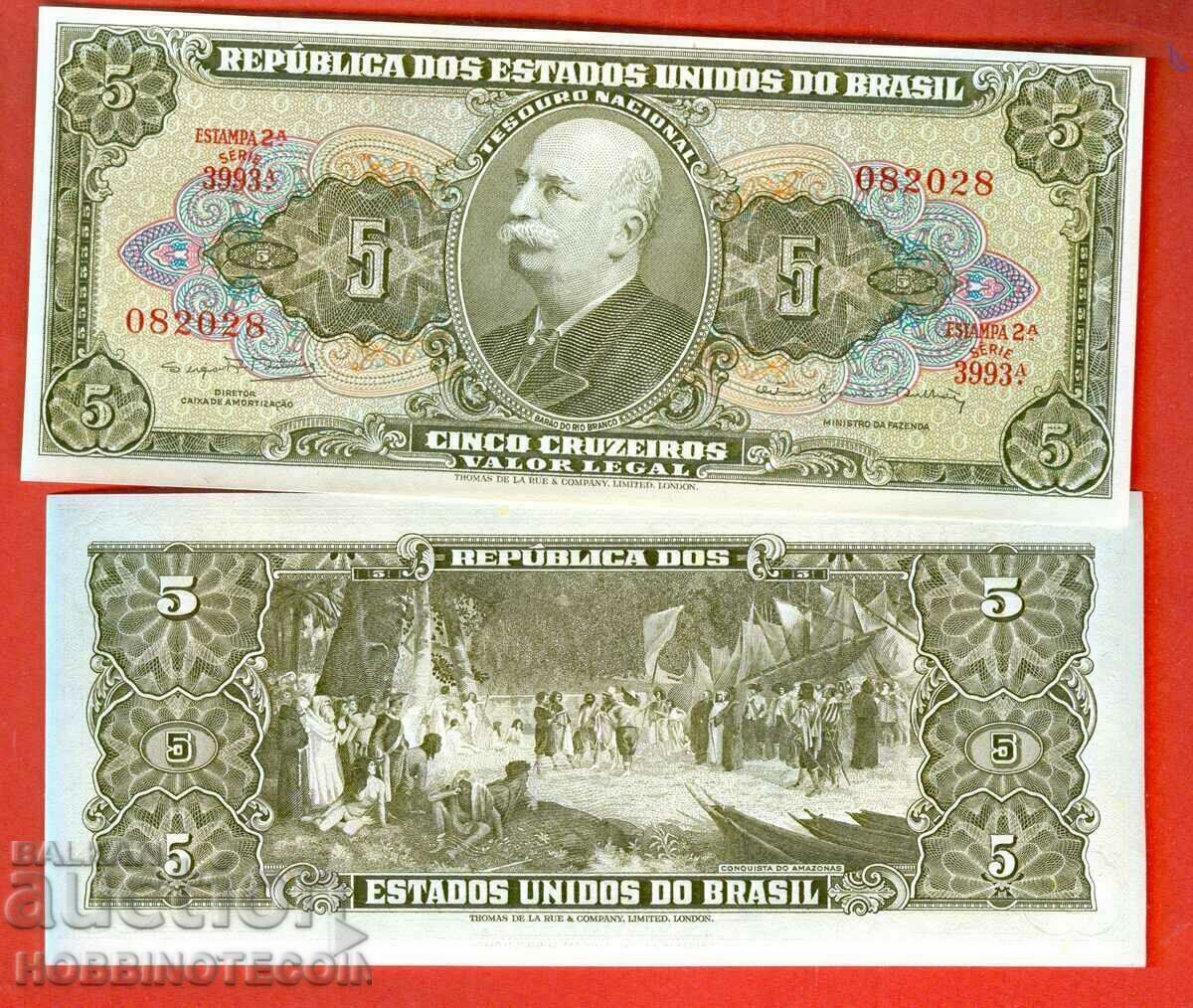 BRAZIL BRAZIL 5 Cruzeiro issue issue 1962 NEW UNC under 1 BRAZIL BRAZIL 5 Cruzeiro issue issue 1962 NEW UNC under 1