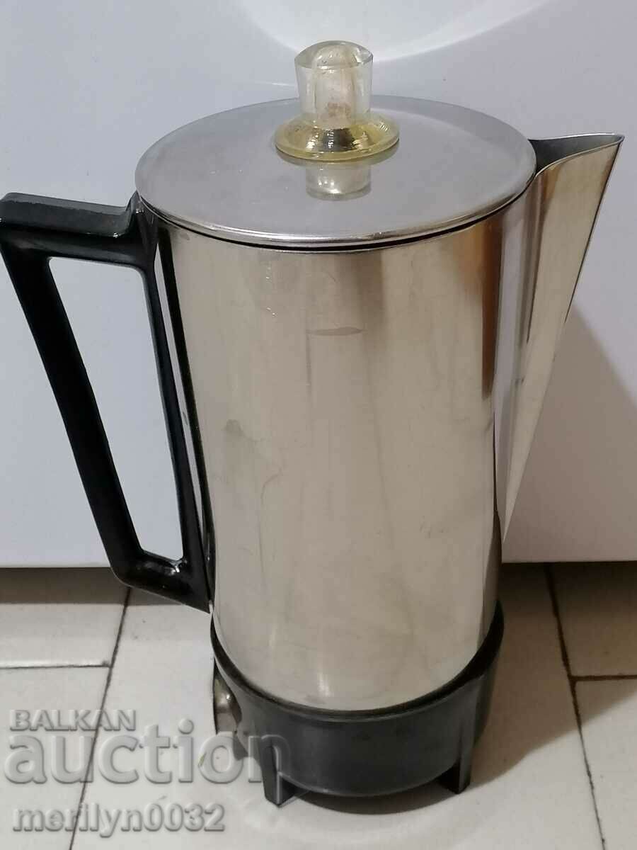 Old electric kettle USSR chrome nickel inox coffee pot kettle with price 69.00 BGN | € 35.28