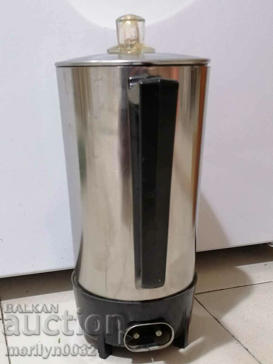 Auction  Old electric kettle USSR chrome nickel inox coffee pot kettle