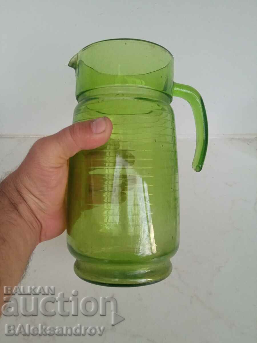 Livrarea Cană mare din sticlă verde