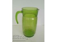 Green glass large jug