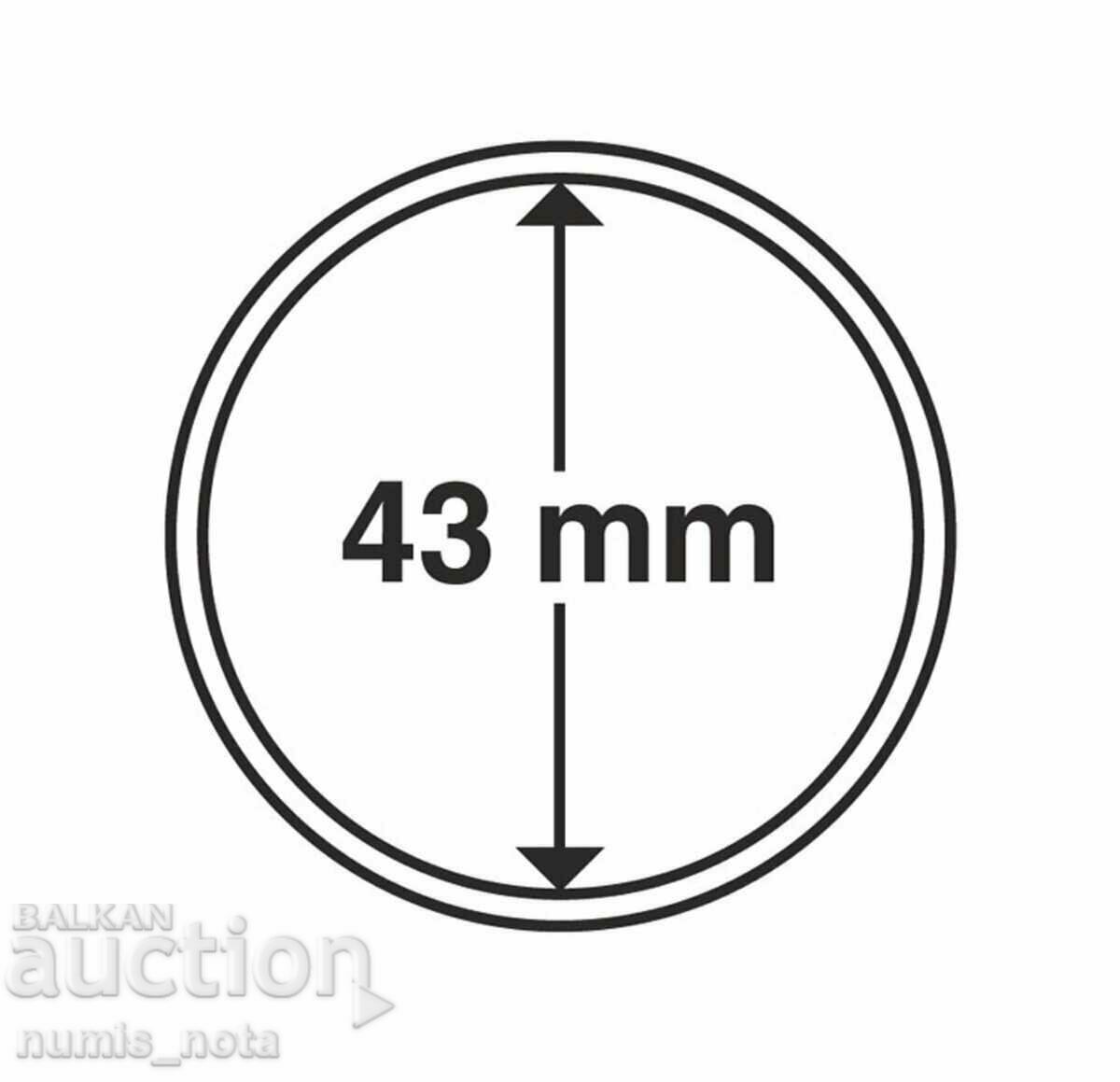 Coin Capsules Leuchtturm Grips - 43mm. Coin Capsules Leuchtturm Grips - 43mm.
