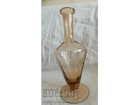 Carafe bottle ENGRAVED COLORED GLASS