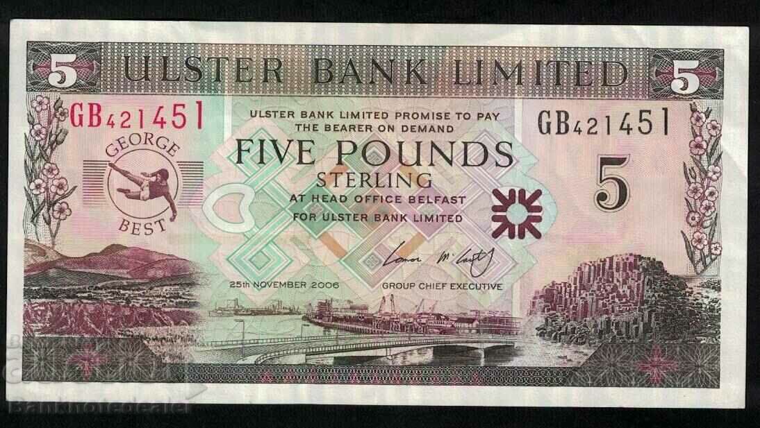 Irlanda de Nord 5 Pounds 2006 Ulster Bank Pick 337 Ref 1451