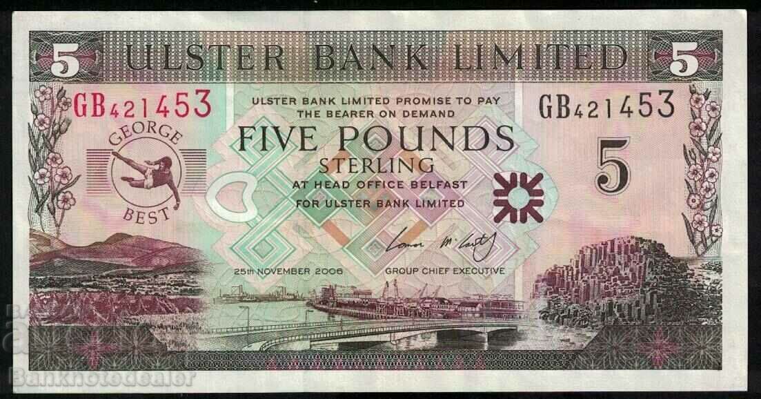 Irlanda de Nord 5 Pounds 2006 Ulster Bank Pick 337 Ref 1455