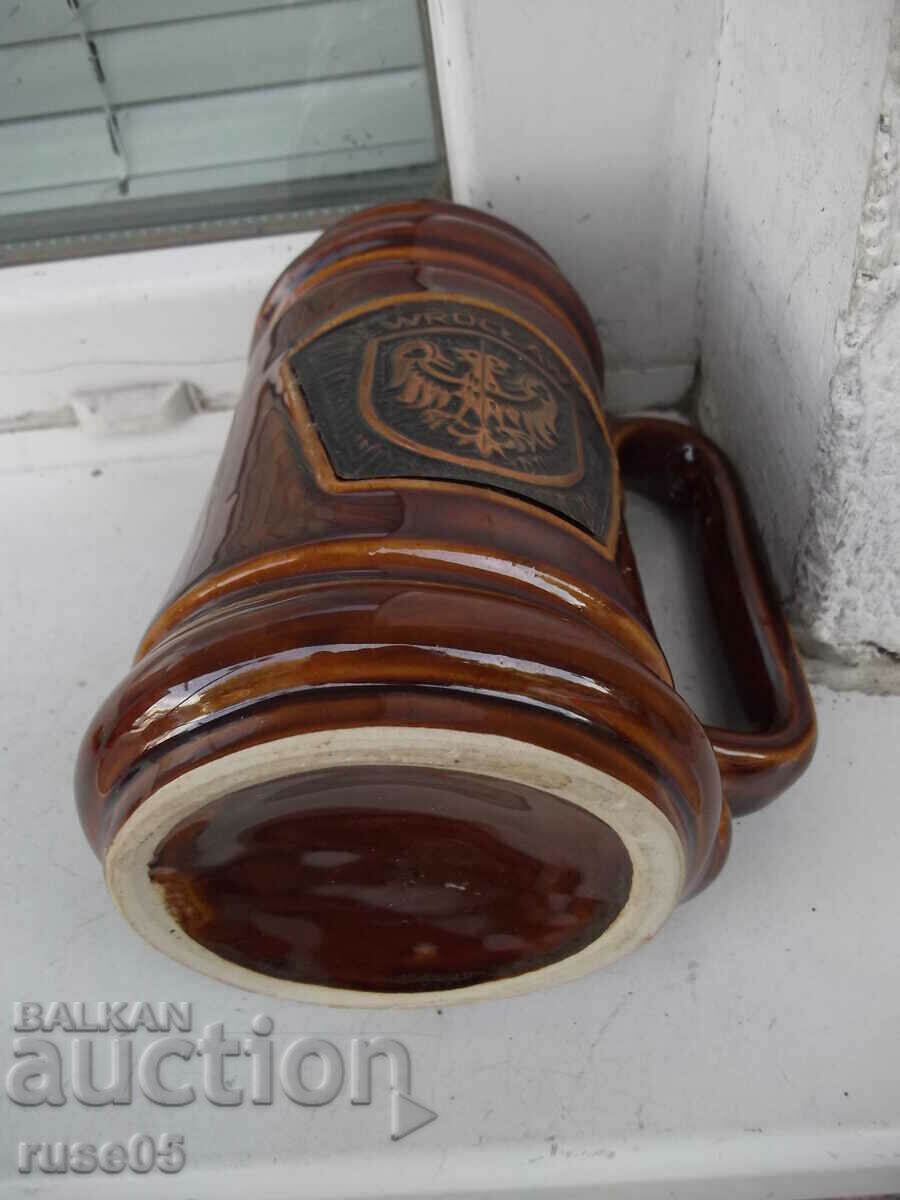 Mug "WROCŁAW" ceramic new with copper applications - 7 Mug "WROCŁAW" ceramic new with copper applications - 7