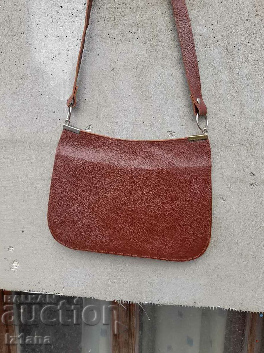 Auction  Old women's leather bag Balkan