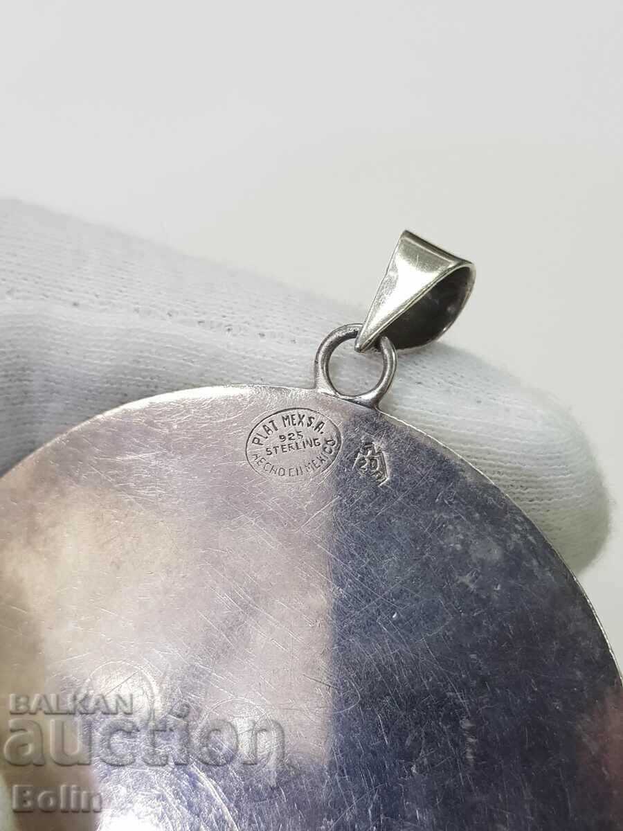 Solid silver medallion Mexico 925 pr. STERLING - 6 Solid silver medallion Mexico 925 pr. STERLING - 6