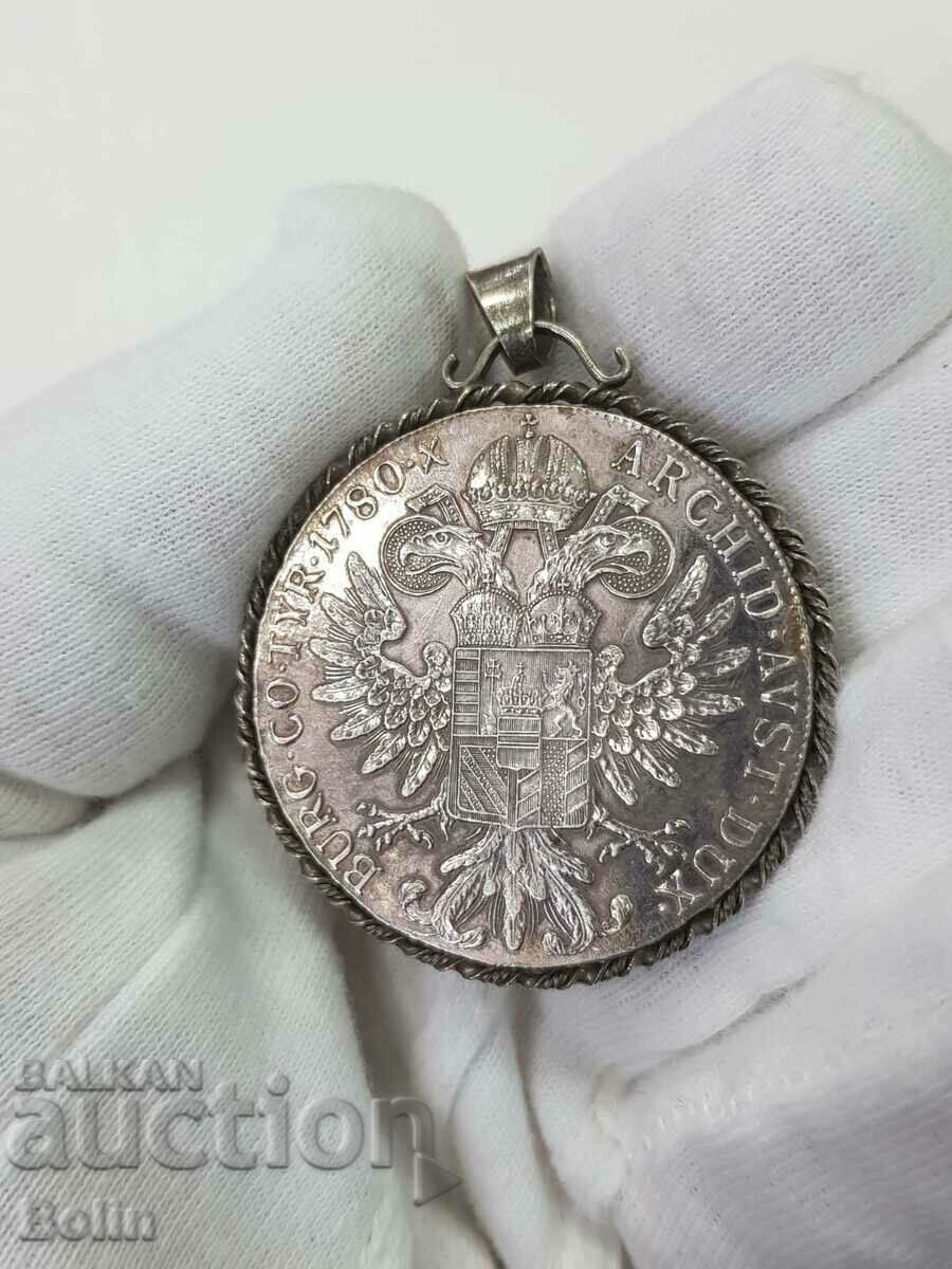 1780 Silver Austrian Coin Medallion - 7 1780 Silver Austrian Coin Medallion - 7