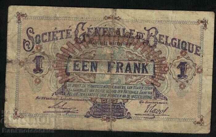 Belgia 1 Franc 1916 Pick 86b Ref 5443 cu preț € 13.00 | 25.43 BGN