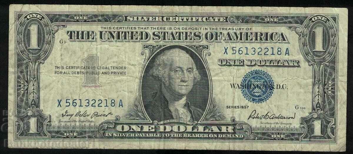 1 δολάριο ΗΠΑ 1957 Pick Ref 2218