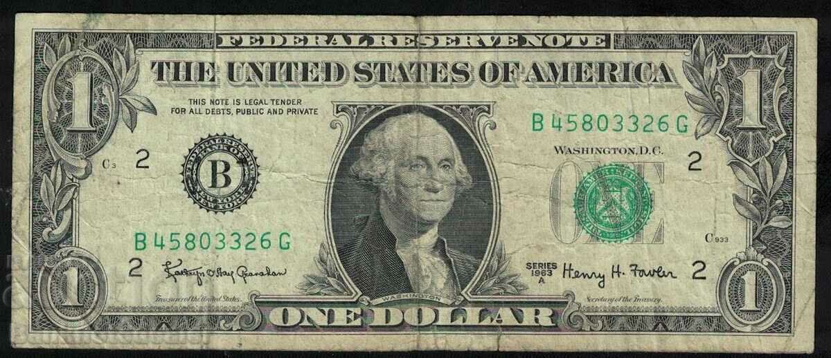 USA 1 Dollar 1963 Pick  Ref 3326
