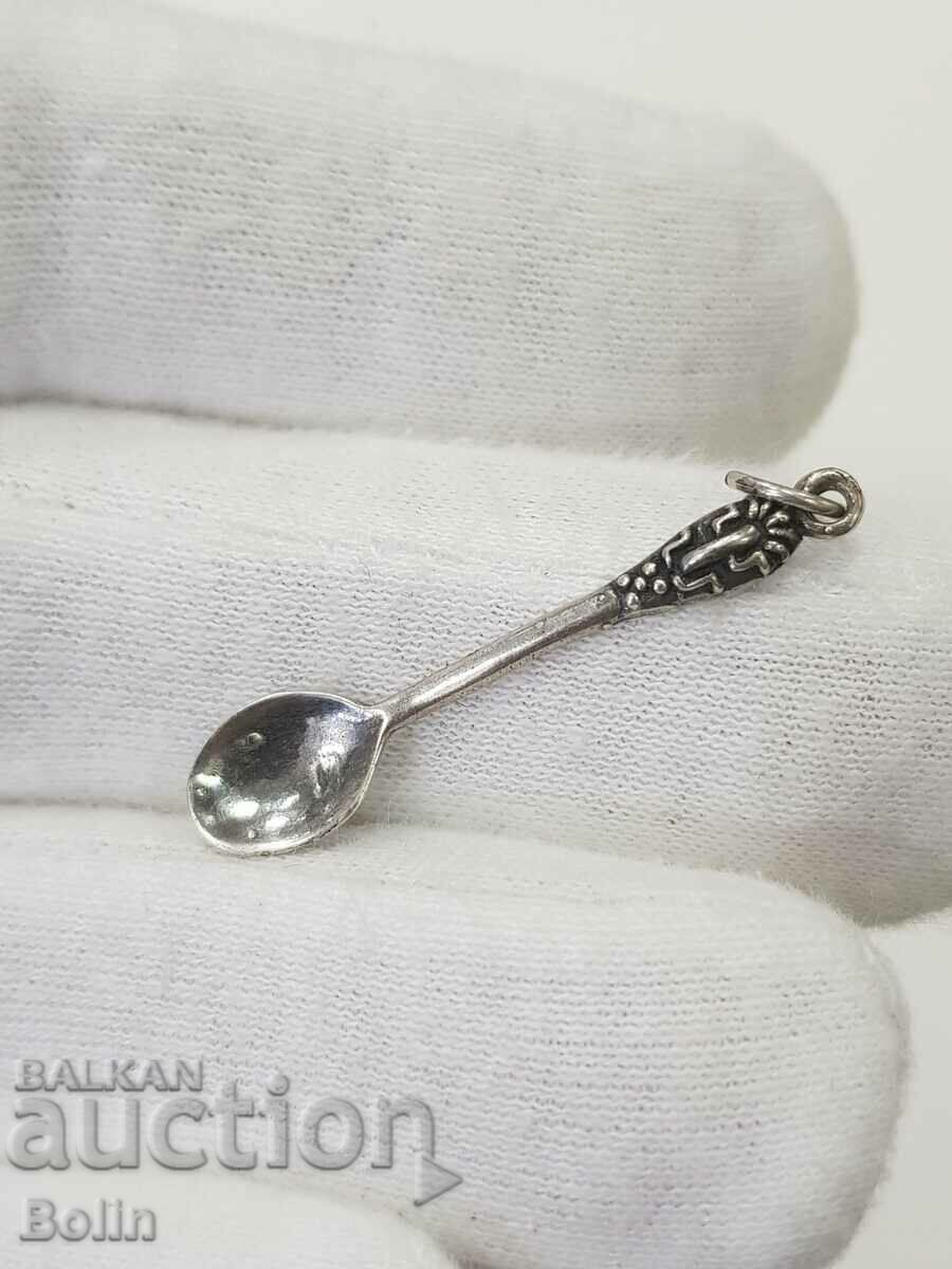 Cute silver spoon - locket - 925 BC - Europe - 5 Cute silver spoon - locket - 925 BC - Europe - 5
