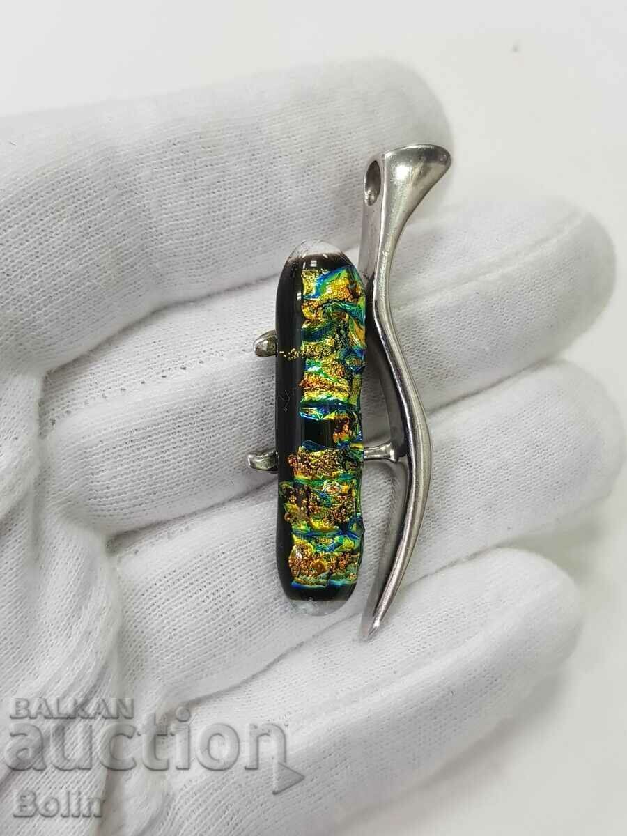 Silver Art medallion with Murano glass - Europe with price 120.00 BGN | € 61.36 Silver Art medallion with Murano glass - Europe with price 120.00 BGN | € 61.36