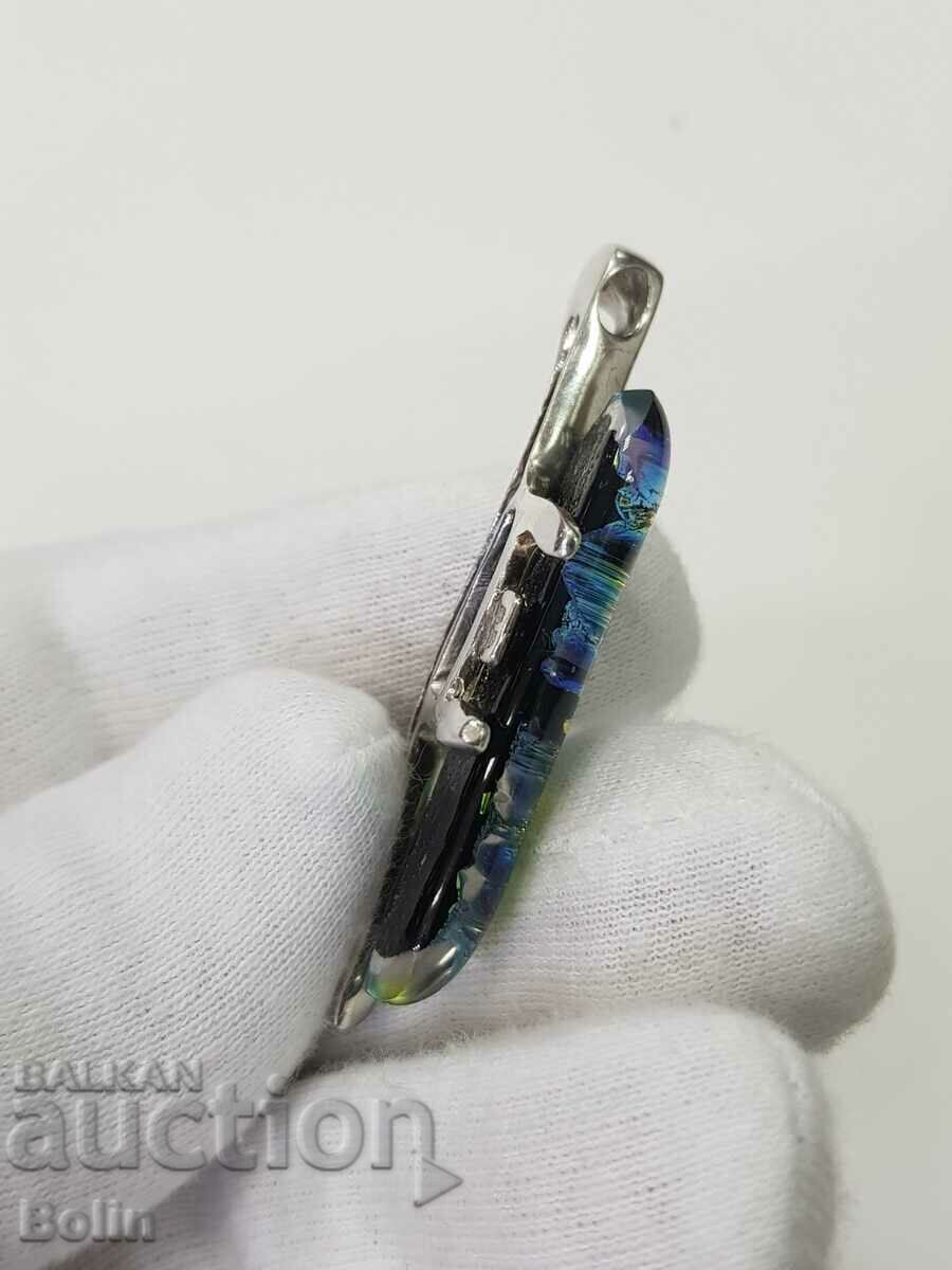 Silver Art medallion with Murano glass - Europe - 5 Silver Art medallion with Murano glass - Europe - 5