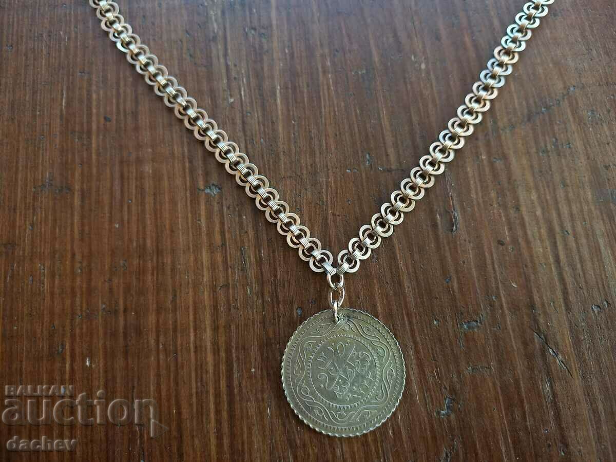 Silver Gilt cordon pendar folk necklace jewelry costume with price 170.00 BGN | € 86.92