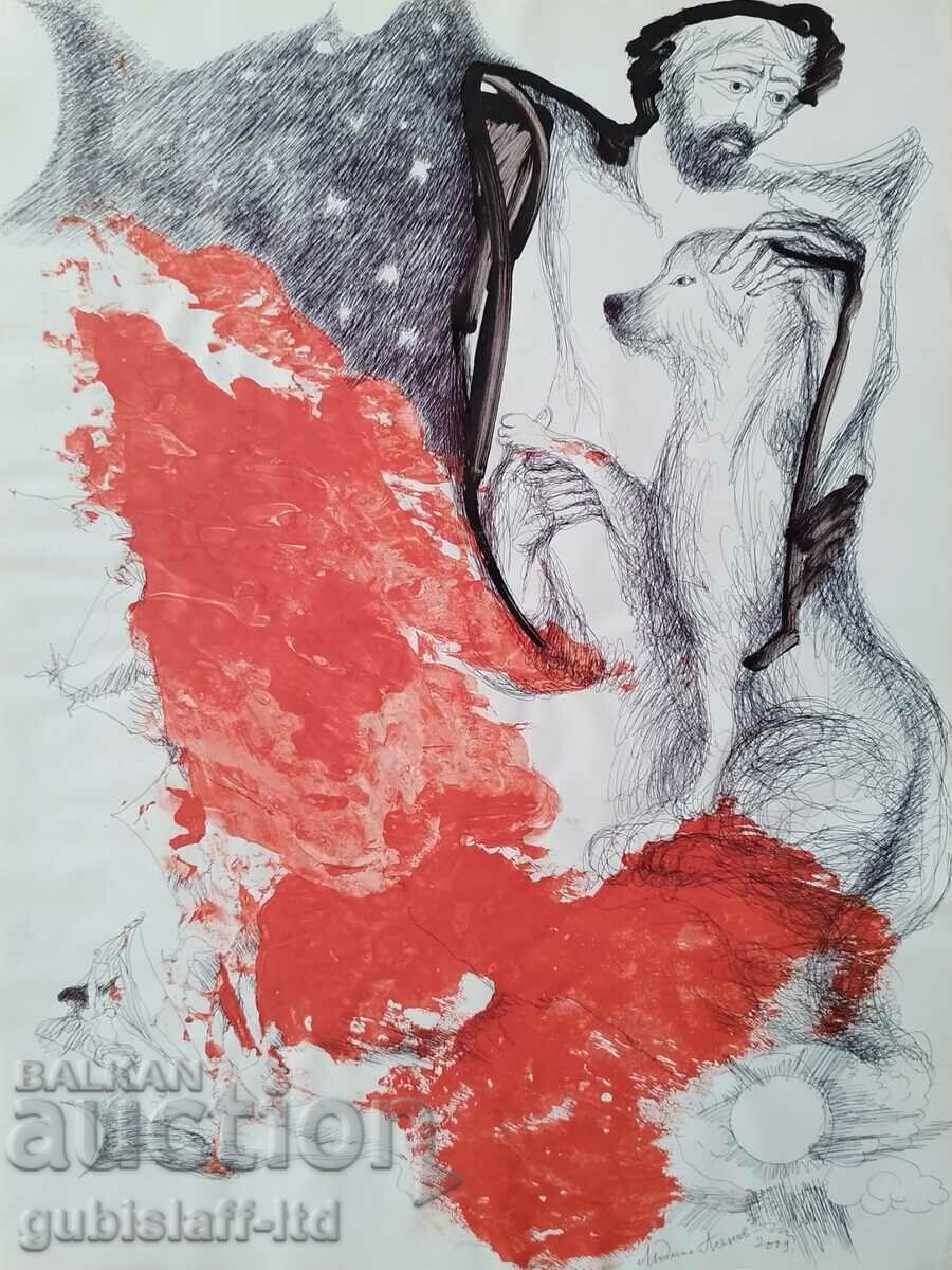 Картина, абстракция, худ. Людмил Асенов, 2009 г.  - 9