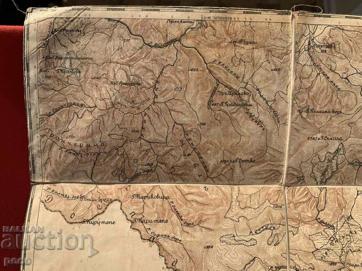 Old Russian map of Batak-Beden - 5