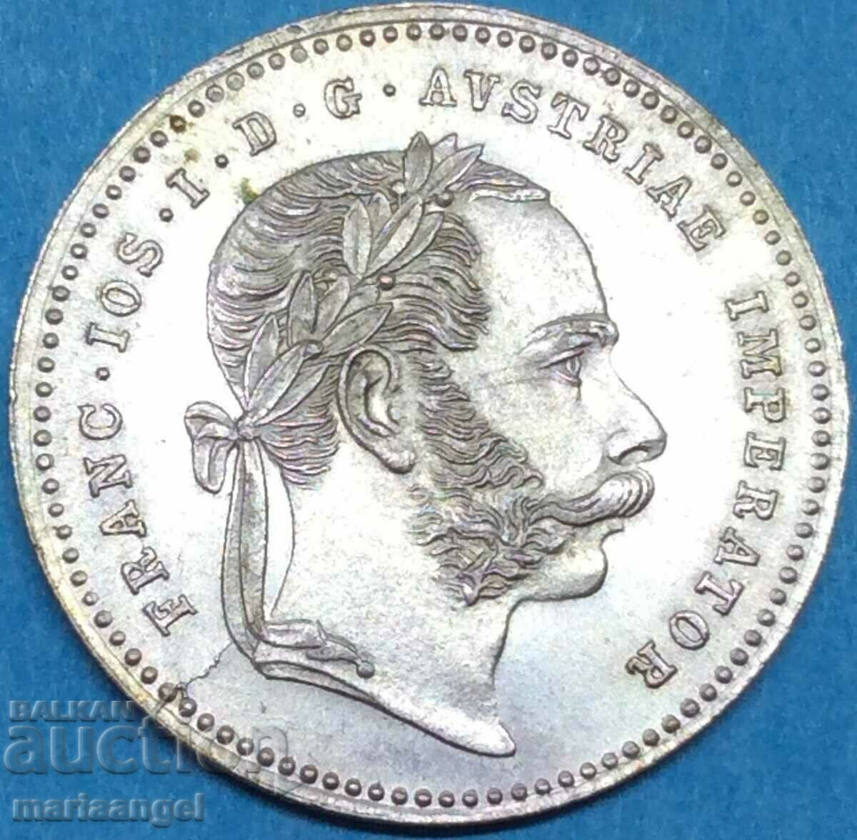 20 Kreuzer 1870 Austro-Ungaria Franz Joseph Silver