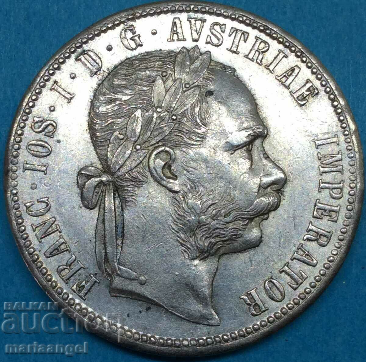 1 флорин 1880 Австрия Франц Йозеф сребро