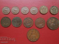 O mulțime de monede vechi nerecurente din Marea Britanie