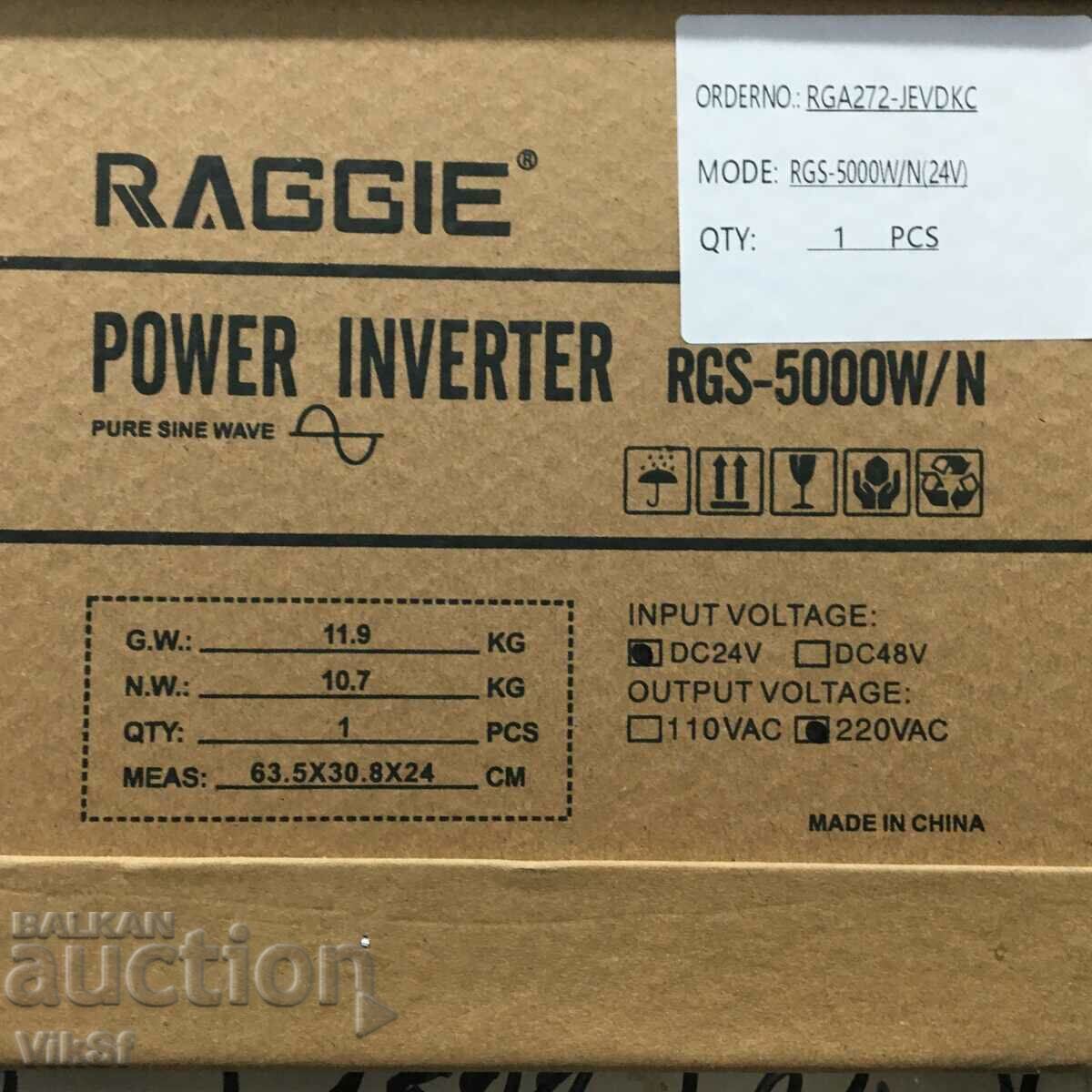 12V /1000 Watts Pure Sine Raggie Inverter - 7