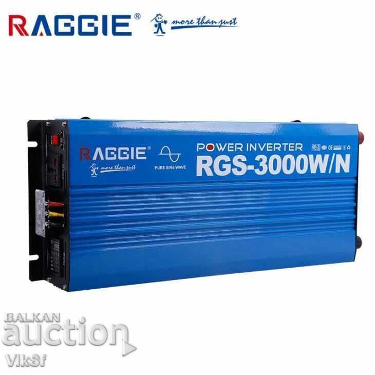 Auction 12V /3000 Watts Pure Sine Raggie Inverter or 24V/300 Auction 12V /3000 Watts Pure Sine Raggie Inverter or 24V/300