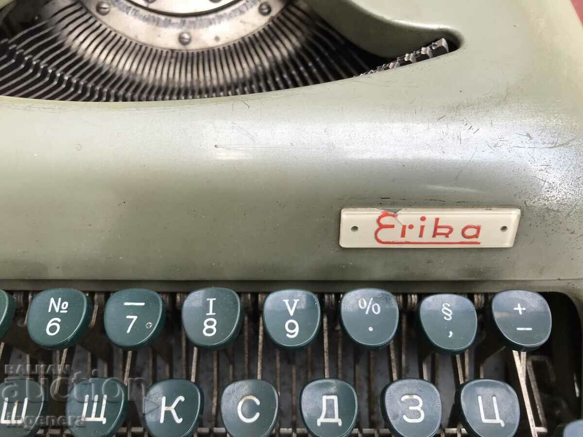 "ERIKA" MECHANICAL TYPEWRITER "ERIKA" WORKS with price 55.00 BGN | € 28.12 "ERIKA" MECHANICAL TYPEWRITER "ERIKA" WORKS with price 55.00 BGN | € 28.12
