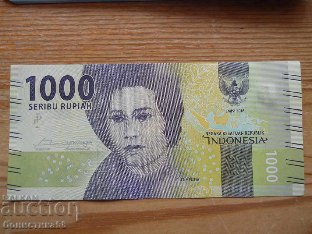 1000 de rupii 2016 - Indonezia (UNC)