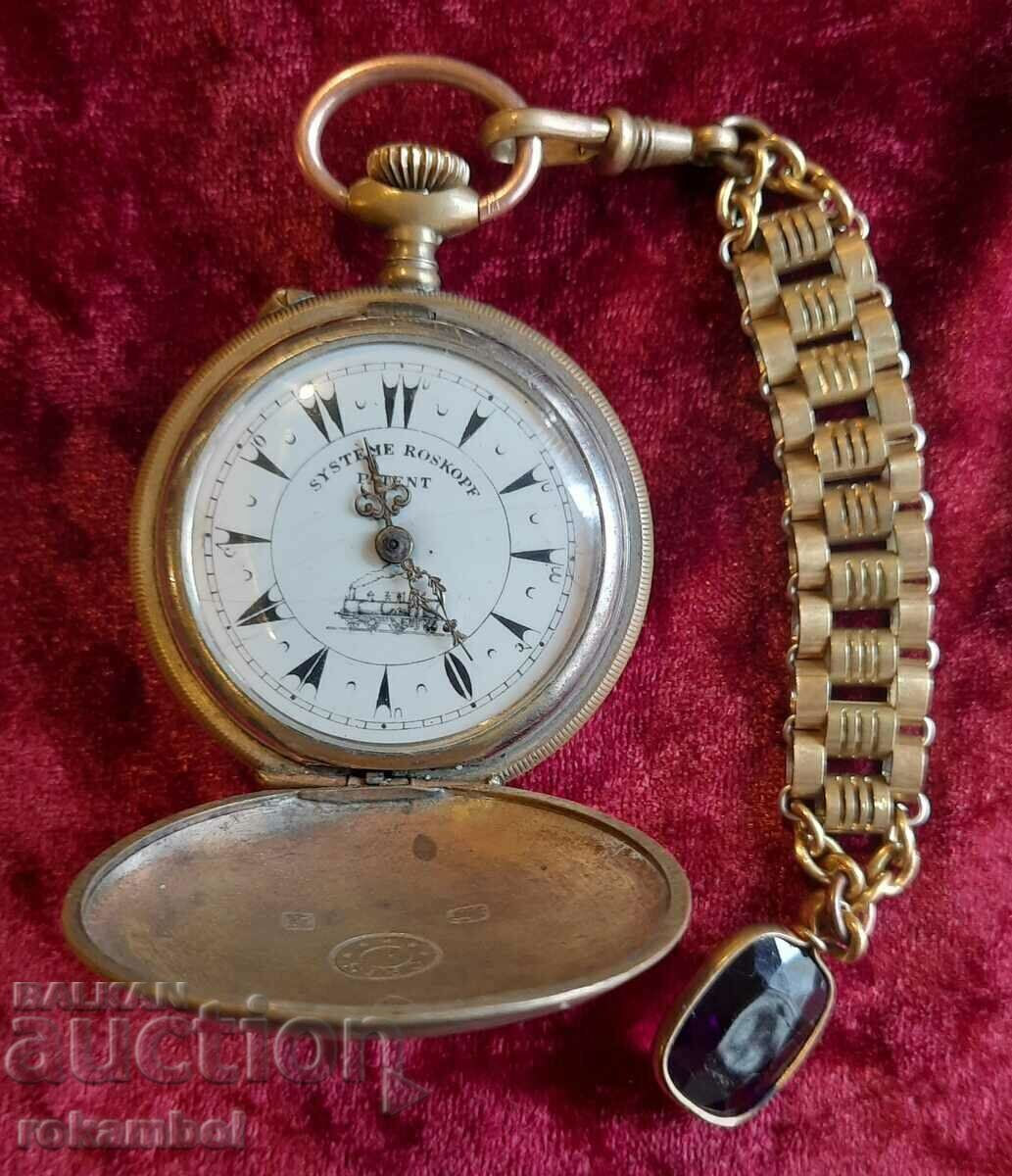 Vintage ρολόι τσέπης Custec με οθωμανικό χαραγμένο με τιμή € 333.00 | 651.29 BGN