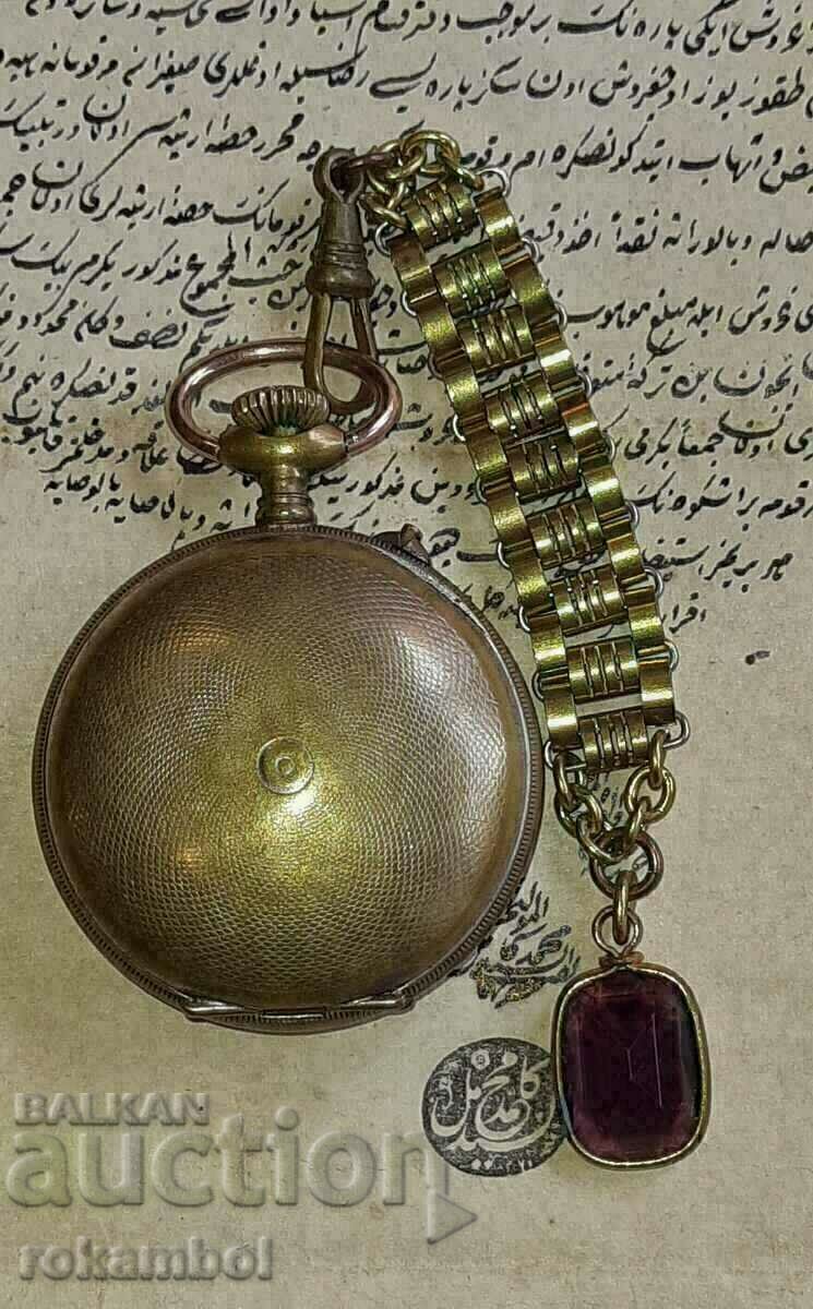 Παράδοση Vintage ρολόι τσέπης Custec με οθωμανικό χαραγμένο