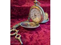 Ръчно гравирана Османски джобен часовник