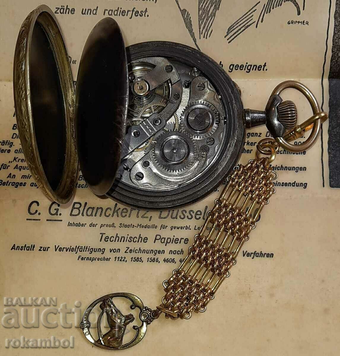 Livrarea Ceas de buzunar Vintage French Regulateur Goliath Custec