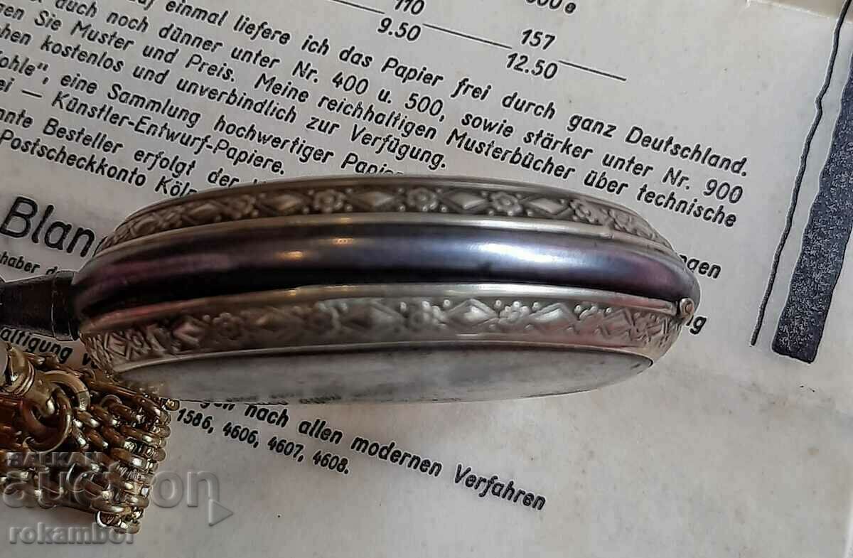 Старинен Френски джобен часовник Regulateur Голиат с кюстек - 5