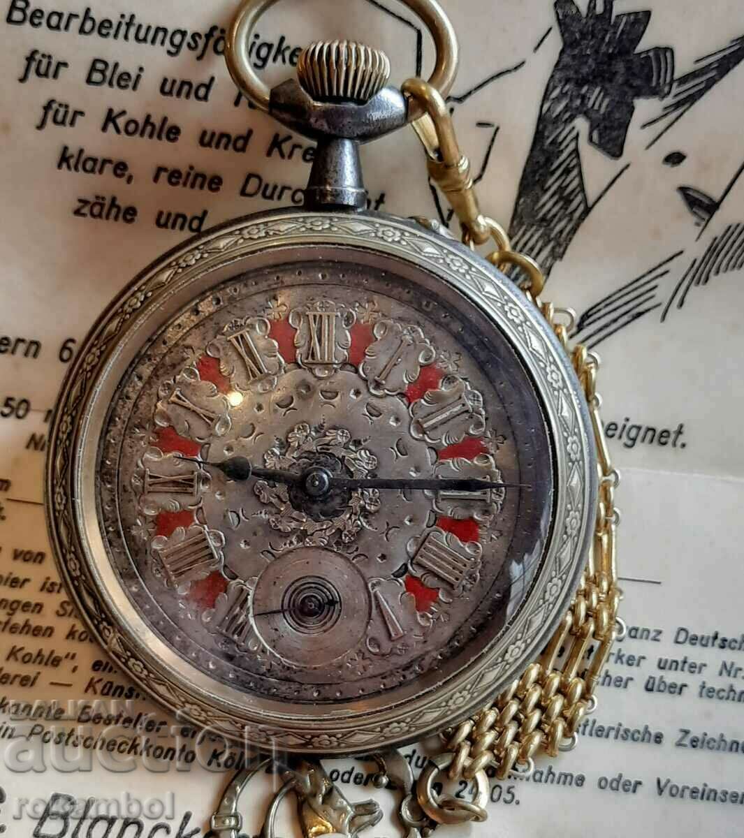 Старинен Френски джобен часовник Regulateur Голиат с кюстек