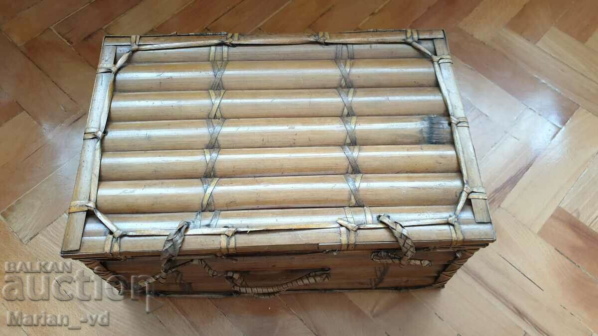 An old bamboo chest