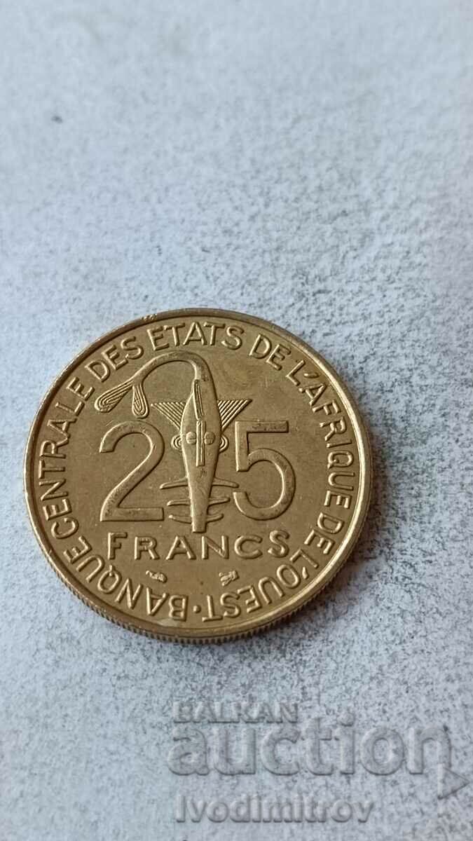Западна Африка 25 франка 1997