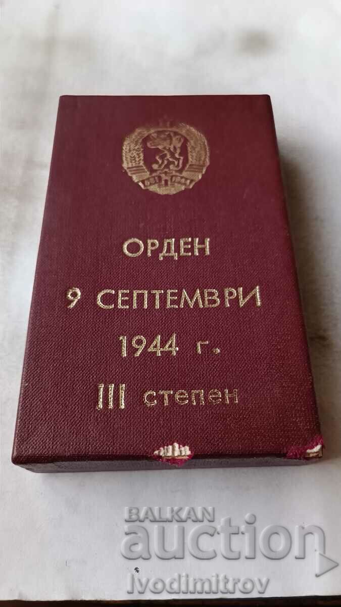 Auction  Order of the Ninth of September 1944 Without swords III degree