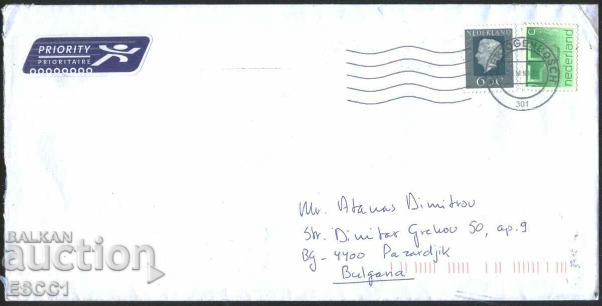 Traveled envelope with Queen Juliana 1980 stamps from the Netherlands