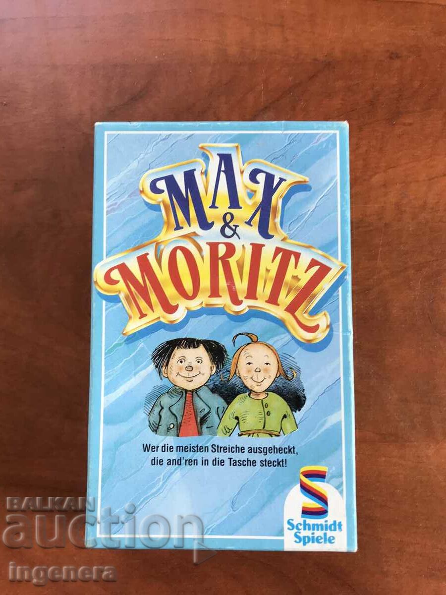 Licitație JOC DE CARTE CU CARD-MAX SI MORITZ