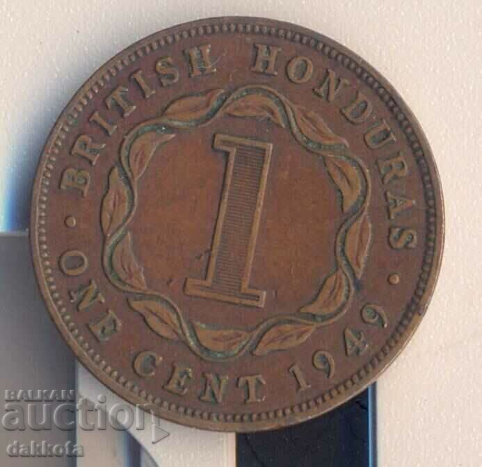 British Honduras = Belize 1 cent 1949, circulation 100 thousand