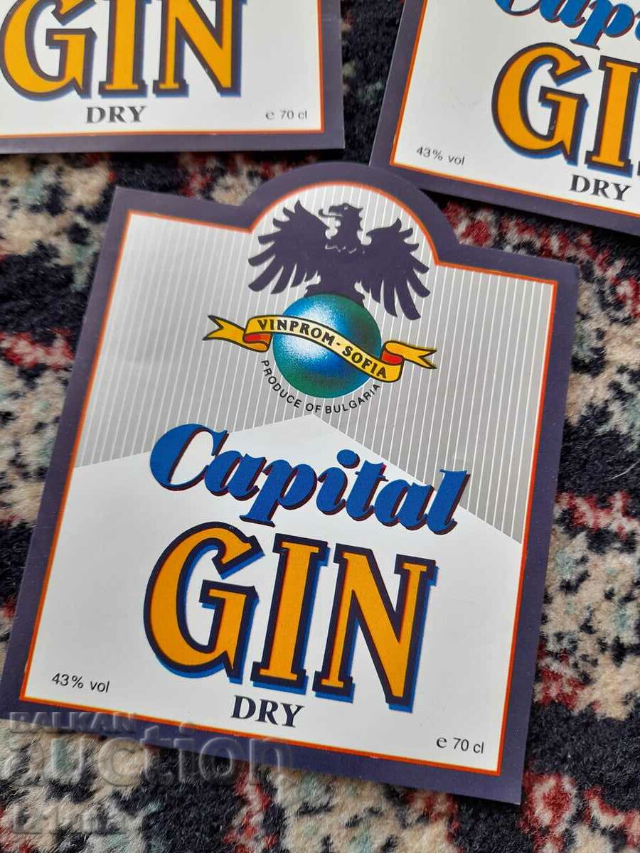 Old label, Gin labels with price 15.00 BGN | € 7.67 Old label, Gin labels with price 15.00 BGN | € 7.67