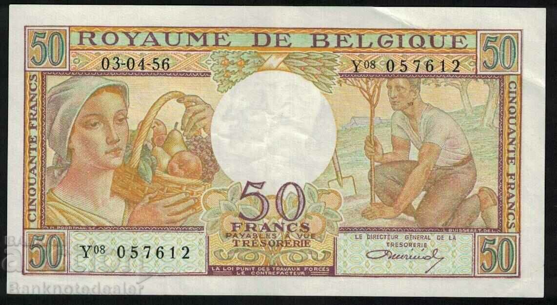 Belgia 50 Franci 1956 Pick 133b Ref 7612