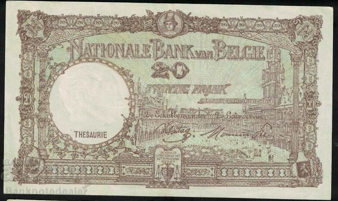 Belgium 20 francs 1944 Pick 111 Ref 3631 with price 50.00 BGN | € 25.56 Belgium 20 francs 1944 Pick 111 Ref 3631 with price 50.00 BGN | € 25.56